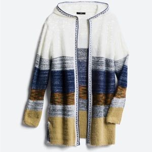Fate Siana Stitch detailed Hooded Cardigan